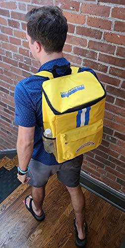 FOCO LA Chargers Cooler Backpack – Portable Soft Sided Ice Chest – Insulated Bag Holds 36 Cans - Football Gear – Show Your Team Spirit with Officially Licensed Fan Gear