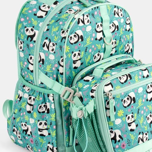 Choco Mocha Kids Backpack for Girls Cheetah Backpack Kids Elementary School Backpack for Girls Ages 6-8 Kid Bookbag 17 Inch with Chest Strap, Green - color: Leopard Print-green