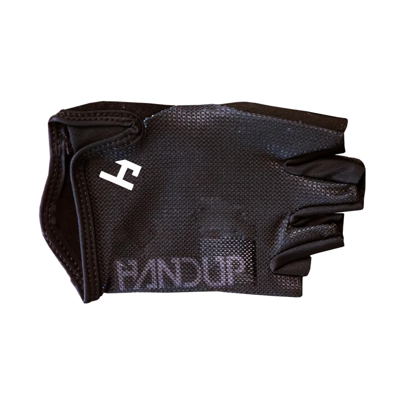 Handup Shorties Half Finger Lightweight Anti-Slip Breathable Mountain Bike MTB Bicycle Enduro Downhill XC Cycling Motocross Unisex Gloves - color: Pure Black, size: Medium