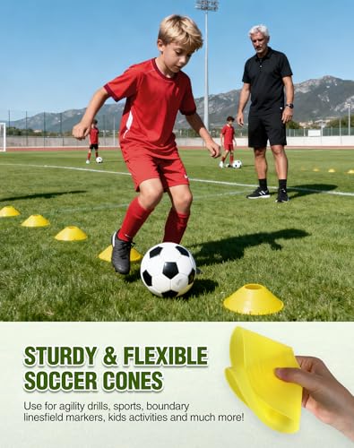 Agility Hurdles,9"-12.6" Adjustable Speed Training Hurdles for Football, Basketball, Soccer Hurdles Training Equipment Set of 6 Cones Set - color: Orange 5 Pack