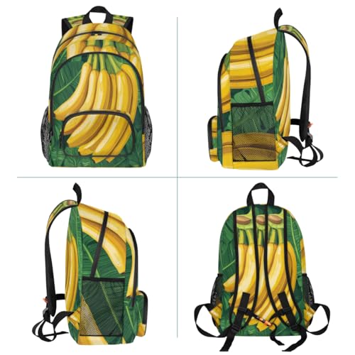 Tropical Banana Fruit Large Backpack for Women and Men Waterproof Travel Laptop Backpack Lightweight Business Work Daypack Fits 17 Inch Computer - color: Multicolor 4