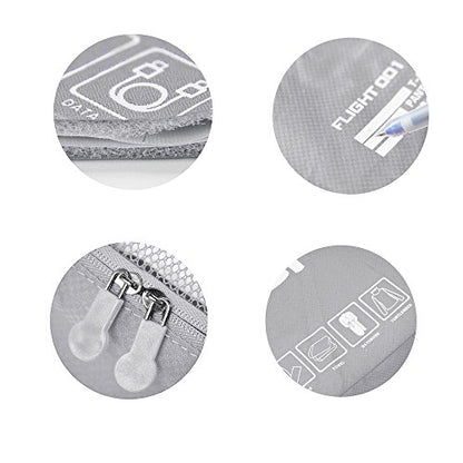 Packing Cubes Set Travel Luggage Organizers Suitcase Lightweight Accessories - color: Gray