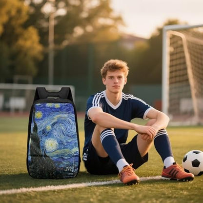 Basketball Backpack With Separate Ball Compartment And Shoes Fit Basketball Volleyball Football - color: Starry Night