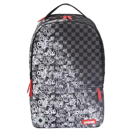 Graffiti Backpack, Designer Laptop Backpack for 15.6 Inch Work,Water Resistant Backpack Computer Bag (CheckGraff) - color: Checkgraff