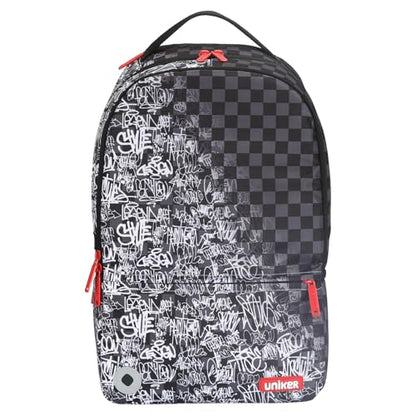 Graffiti Backpack, Designer Laptop Backpack for 15.6 Inch Work,Water Resistant Backpack Computer Bag (CheckGraff) - color: Checkgraff