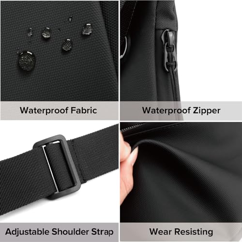 Small Sling Shoulder Crossbody Bag Men Women, Lightweight Anti-theft One Strap Casual Chest Bag Slim Backpack for Outdoor Walking Trip Hiking Biking Black - color: Black