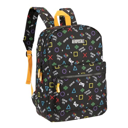 AEROPOSTALE Fieldtrip Unisex Backpack - AE Mens and Womens Bag for Everyday Use - Gamer - color: Black Game