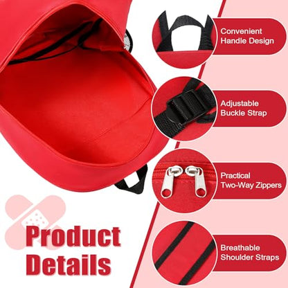 Tallew First Aid Bag Empty College Emergency Backpack Medical Kit Bag Waterproof Polyester First Responder Backpack for College Travel Trips, Camping, Dorm Use
