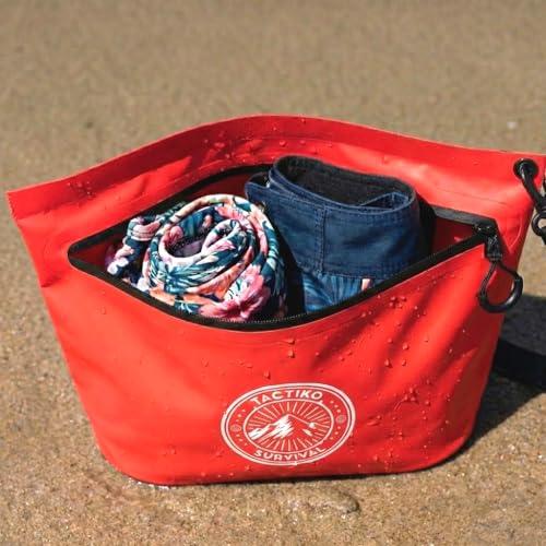 Tactiko 3L Heavy-Duty Zipper Pouch – Splash-Resistant Gear Organizer - color: Red