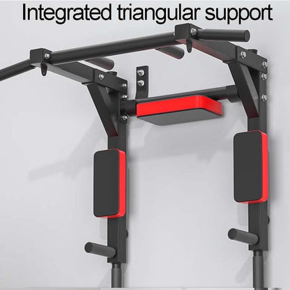 Wall Mounted Pull Up Bar,Home Gym Strength Training Equipment,800 Lbs Capacity with 6Mm Thick Hooks, Triangular Support & Non-Slip Grips for Chin-Ups, Leg Raises, Core Workouts