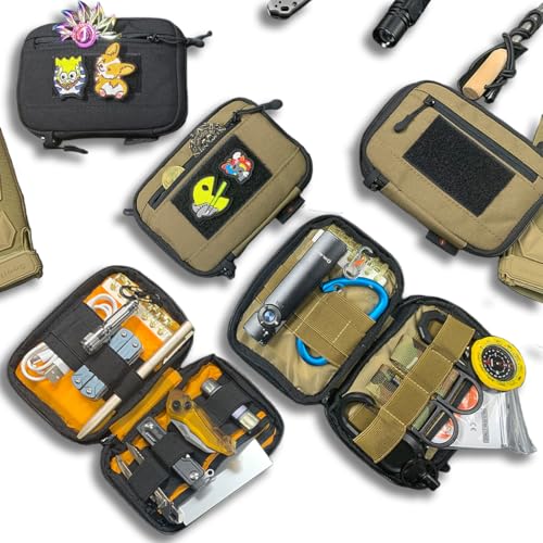 ROARING FIRE Picofire Pro EDC Pouch Organizer - Small Tool Pouch for Electronics, Cables, Flashlights,Multitool - with YKK Zippers, Water-Resistant 500D Nylon, Pocket pouch for men - color: fde