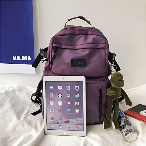 Casual Large Capacity Student Backpacks Cute Backpack for Back To School Traveling Hiking Teens Girls Aesthetic Backpack… (Purple) - color: Purple