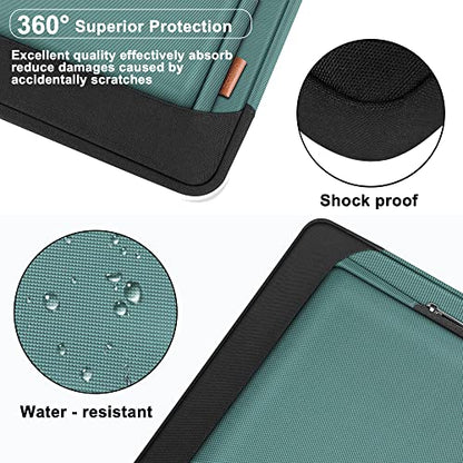 DOMISO 13.5-14 inch Laptop Bag Business Briefcase 14 inch Laptop Carrying Case Shoulderbag for MacBook Pro 14 Inch 2021 Model A2442 with M1 Pro/ M1 Max Chip & Touch ID,Green - color: Green, size: 13.5 - 14 Inch