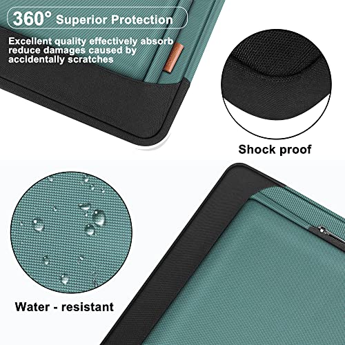 DOMISO 17-17.3 Inch Laptop Bag Large Capacity Shoulder Bag for Dell XPS/HP Pavilion 17/Lenovo Chromebook 317, Green - color: Green, size: 17 - 17.3 Inch