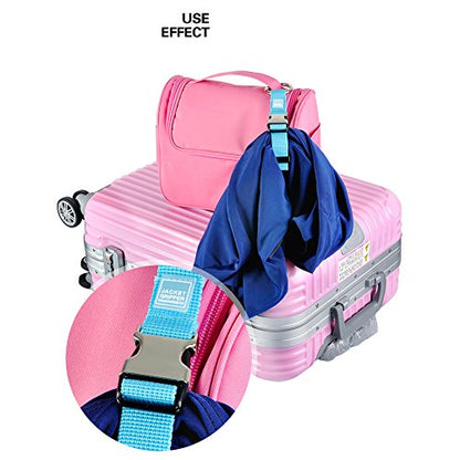 Add-A-Bag Luggage Strap Jacket Gripper, Luggage Straps Baggage Suitcase Belts Travel Accessories - Make Your Hands Free, Easy to Carry Your Extra Bags, Blue - color: Blue