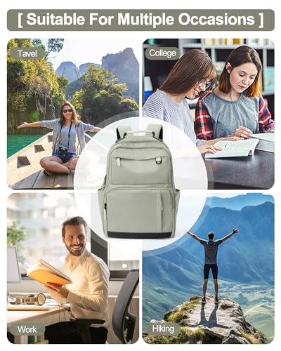 Backpack For Women Lightweight Book Bags Kids Backpacks For School Backpack For Boys Teens Girl Backpack For College Casual Bookbag For Men Waterproof Bagpack Light Green
