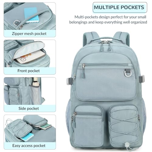 Lohol Multi-Pocket Backpack for Travel College, Heavy Duty Big Bookbag with 15.6 inch Laptop Compartment (Black Purple Galaxy - color: Black Purple Galaxy