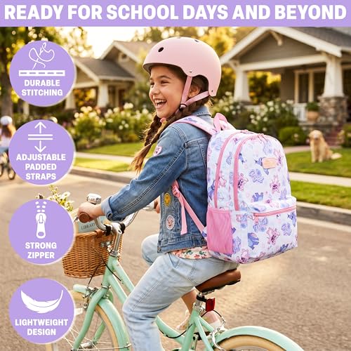 Get Trend Disney Stitch Kids Backpack for Girls, 18 inch Bookbag with Padded Straps, Travel School Bag, Girls Gifts (Multi Stitch) - color: Multi Stitch