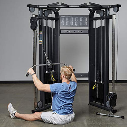 REP Fitness LAT Pulldown and Low Row Cable Machine Attachments and Functional Trainer Attachments – Curl Bar, D-Handle, Ankle Cuff, Tricep Rope, Sports Handle, Straight Bar, Row, Chinning Triangle - style: 48 Solid Lat Bar Pro Style
