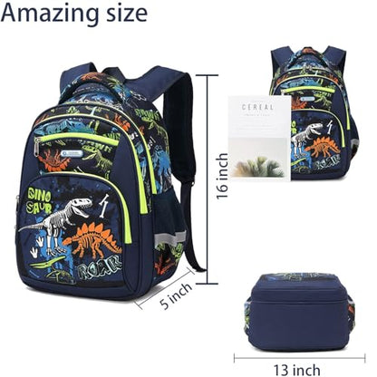 Cusangel Backpack for Boys Girls School Bookbags,Kindergarten Elementary Middle School Lightweight Waterproof Multifunctional Large Capacity for Backpack (16inch Luminous dinosaur) - color: Luminous Dinosaur 16in