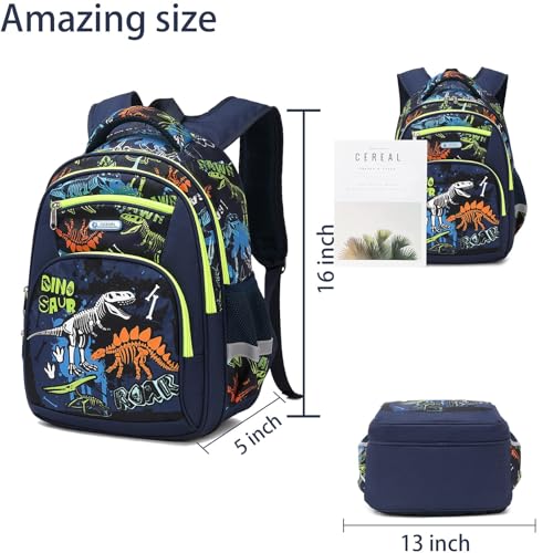 Cusangel Backpack for Boys Girls School Bookbags,Kindergarten Elementary Middle School Lightweight Waterproof Multifunctional Large Capacity for Backpack (16inch Luminous dinosaur) - color: Luminous Dinosaur 16in