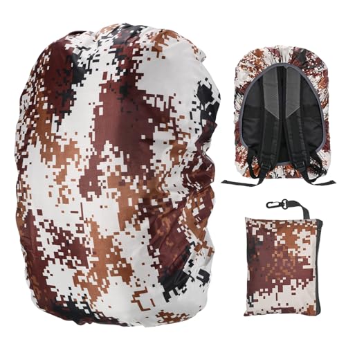 M METERXITY Waterproof Backpack Rain Cover, Waterproof Backpack Cover, Bag Rain Cover with A Carry Pouch for Hiking/Biking/Camping/Outdoor Traveling - color: Desert Camouflage, size: Small(15L-25L)