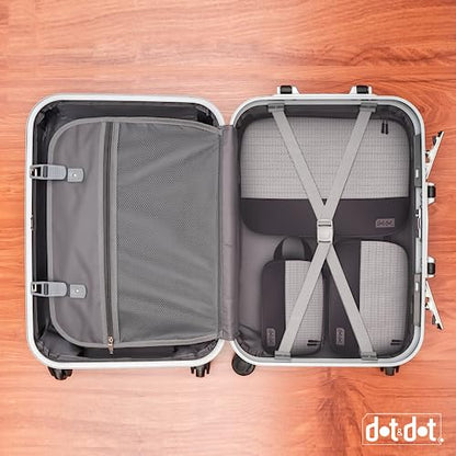 4pc Large Compression Packing Cubes for Travel - Luggage Organizers Suitcases - color: 4pc Black - Large Compression