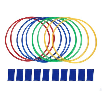 18.9in Sensory Training Hoops for Kids - 10 Rings & Connectors - Improve Balance, Coordination & Creative Thinking