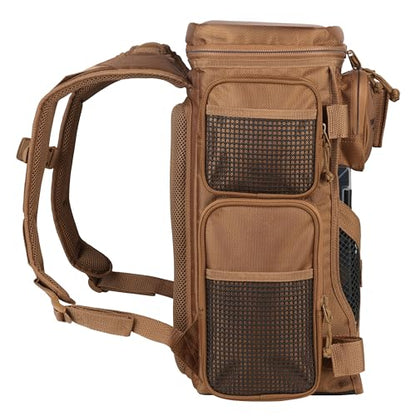 Evolution Fishing Drift Series Tackle Backpack, Outdoor Rucksack w/ 6 Fishing Tackle Trays, Heavy Duty - color: Coyote, size: 3600