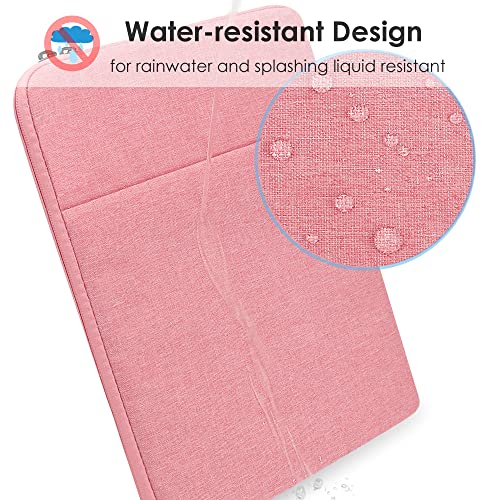 ProElife 15-Inch Laptop Sleeve Case for 2025-2023 MacBook Air 15 inch with M4 M3 M2 Accessory Traveling Carrying Case Water-Resistant Bag Cover for MacBook Air 15'' 2025 2024 2023 M4 M3 M2 (Pink) - color: Pink