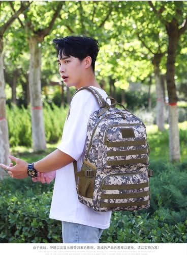 40L Camping Hiking Backpack,Molle Military Tactical Rucksack Backpack,Waterproof Lightweight Hiking Backpack (City Camo, 40L) - color: City Camo, size: 40L