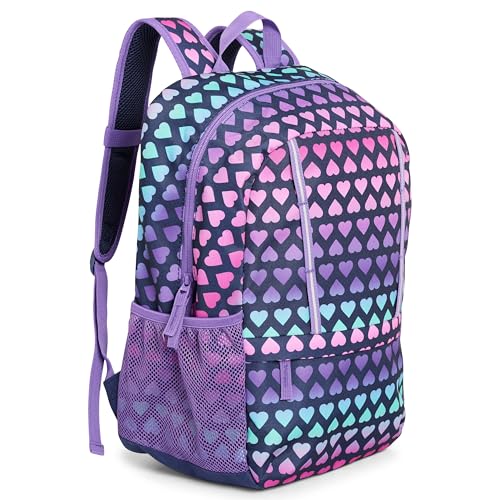 Lands' End Unisex Kids Medium ClassMate Lightweight Durable Elementary School Backpack, Rose Violet - color: Rose Violet