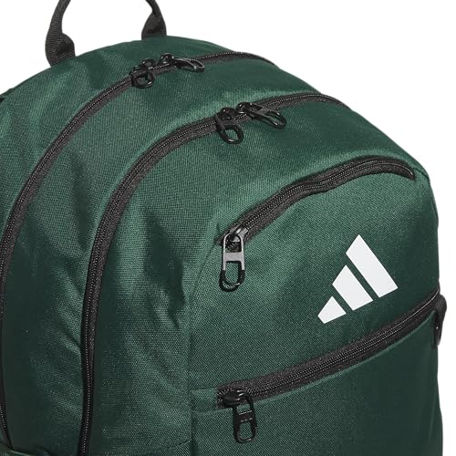 adidas Striker 3 Team Sports Backpack – Daypack for Sports Gym Travel, 36L, Dark Green, OSFA - color: Dark Green