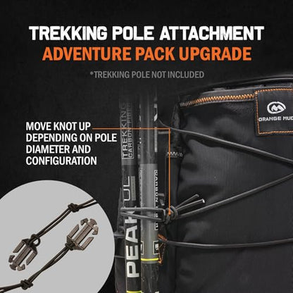 Orange Mud Adventure Pack 20L 3.0 – Black Hydration Backpack with Included 2 L Bladder – Trail Running, Fastpacking, MTB, Hiking & Adventure Gear Pack - color: Black, size: 20L, style: With Trekking Pole Hardware