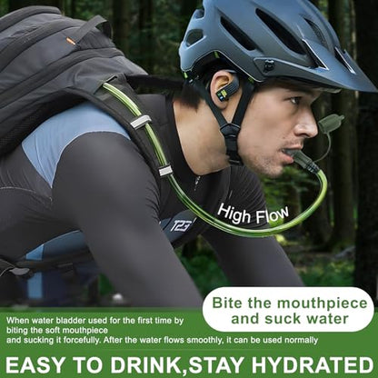 Hydration Bladder, 1.5-2-3L Water Bladder for Hiking Backpack, BPA-Free Leak Proof Water Reservoir Storage Bag, Water Pouch Hydration Pack for Camping Cycling Running - color: 2L Water Bladder - Military Green