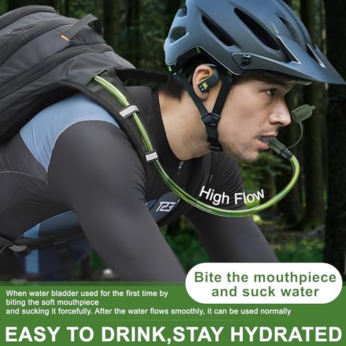 Hydration Bladder, 1.5-2-3L Water Bladder for Hiking Backpack, BPA-Free Leak Proof Water Reservoir Storage Bag, Water Pouch Hydration Pack for Camping Cycling Running - color: 1.5L Water Bladder - Military Green