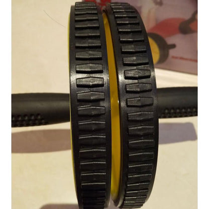 SUPVOX Ab Roller Wheel, Abdominal Double Wheel Ab Workout Equipment Home Gym Fitness Device Steel Tube Abdomen Trainer for Core Strength Quiet Workouts for Men Women Beginners