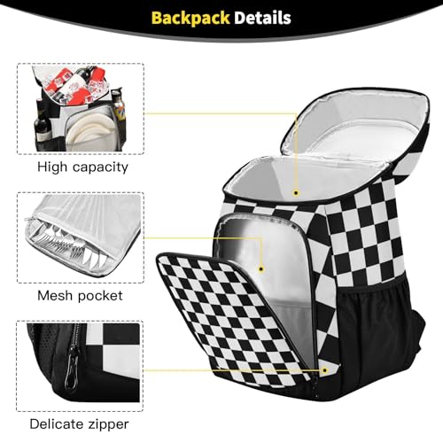 Tropical Pineapples Fruits Cooler Backpack Insulated Leak Proof Beach Cooler Bag Soft Lunch Picnic Hiking Camping Backpack Cooler - color: silver