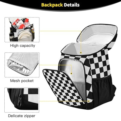 Tropical Pineapples Fruits Cooler Backpack Insulated Leak Proof Beach Cooler Bag Soft Lunch Picnic Hiking Camping Backpack Cooler - color: silver