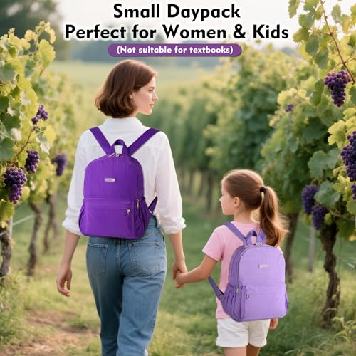 AOTIAN Lightweight Small Hiking Backpack for Women - Durable Water-Resistant Daypack for Travel, Camping & Outdoor Adventures - color: Purple-small