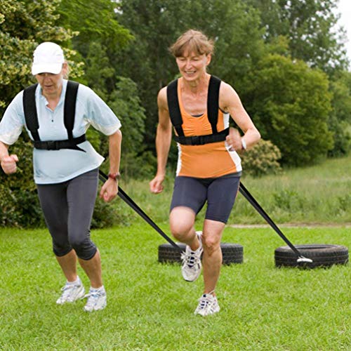INOOMP Harness Trainer Power Sled Workout Harness Tire Pulling Harness Physical Training Resistance Rope Kit for Improving Stamina Agility Strength