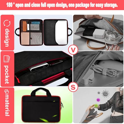 Hseok Laptop Case for MacBook Pro 14 inch TSA Sleeve Handbag,Red Edge - color: Red Edge