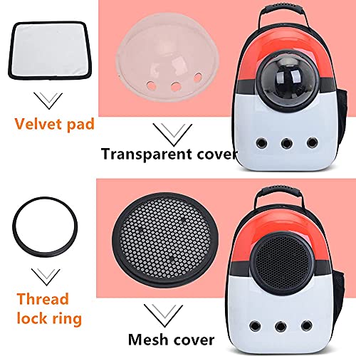 Pet Travel Carrier, Cat Dog Dome Space Capsule Bubble Backpack, Portable Waterproof Breathable Knapsack for Hiking, Traveling (Silver Bear) - color: Silver Bear