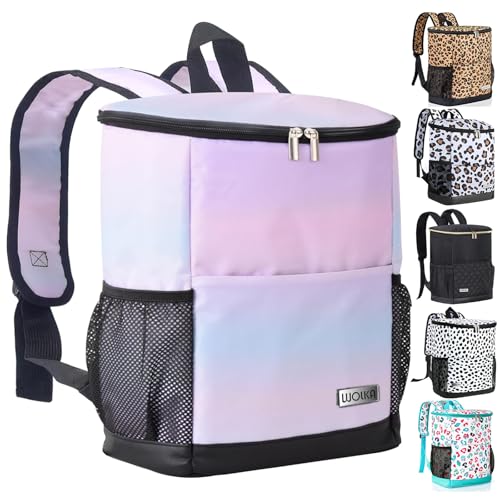 Wolka Cooler Backpack 30 Cans,Portable Backpack Coolers Insulated Leak Proof,Waterproof Soft Sided Cooler Bag for Travel,Beach,Camping,Picnic,Lunch Backpack for Women (Dream Cloud) - color: Dream Cloud