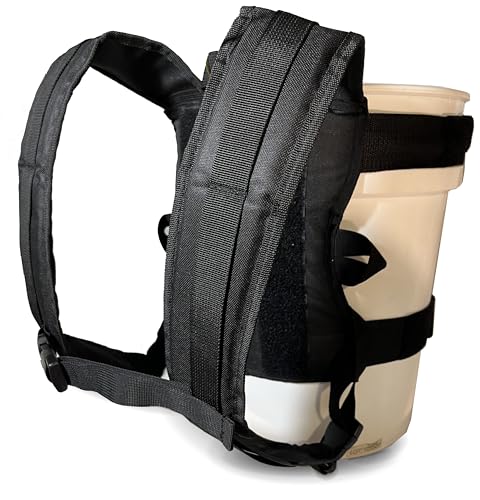 Backpack for 5 Gallon Buckets | Fishing, Picking Apples, Sports - color: Black