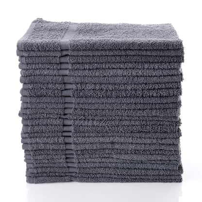 Simpli-Magic Cotton Hand Towels 16"x27" (12 Pack) – Soft Towels for Bathroom, Kitchen, Salon & Gym (Gray) - color: Gray