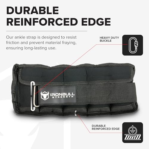 Adjustable Ankle Weights (10lbs/Pair) - Weighted Ankle Weight for Walking, Gym and Exercise - 2, 4, 6, 8, 10 LB Leg Weight Set with Straps for Women and Men - 1-5 lbs Each Ankle Adjustable for Weight Lifting - color: Black