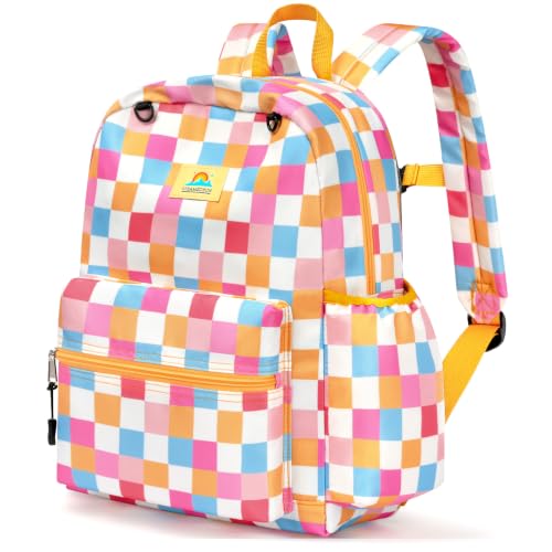 STEAMEDBUN Kids Backpack for Boys Girls 5-8, 15inch Girls Boys Backpacks Kindergarten - color: Lively Checkerboard, size: SMALL-15"H(fit folder)