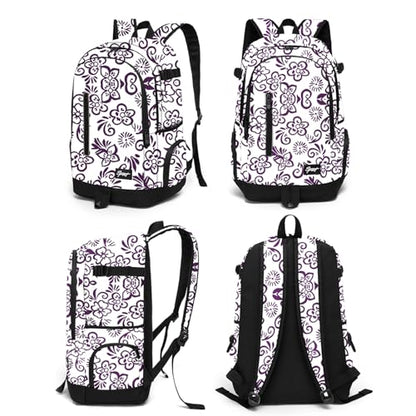 rickyh style School Backpack Travel Bag for Men & Women Lightweight College Back Pack with Laptop Compartmen - color: 01zihua