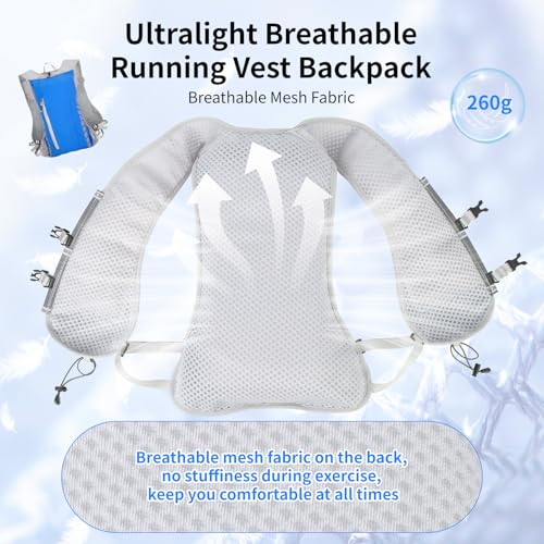 Hydration Running Vest for Women Men,Lightweight Breathable Reflective Hydration Pack with 500ml Water Bottle,Hydration Vest Pack Backpack for Hiking,Camping,Trail Running,Cycling,Race,Marathon - color: 673RV-Blue